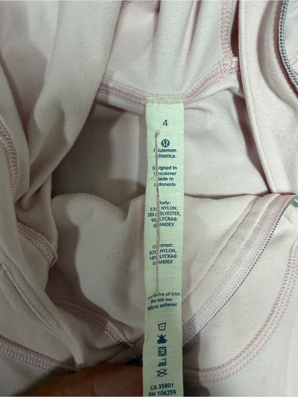lululemon athletica Light Pink Sports Bra Top - Size 4
